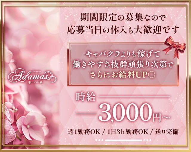 Snack Adamas（アダマス）のスナック体入