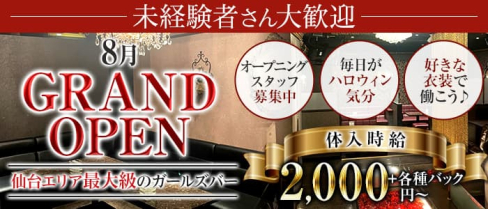 Dame of the night(デイムオブザナイト)【公式求人・体入情報】(国分町ガールズバー)の求人・体験入店情報