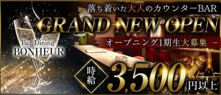 Bar Dining BONHEUR(ボヌール)【公式求人・体入情報】(五反田ガールズバー)の求人・体験入店情報