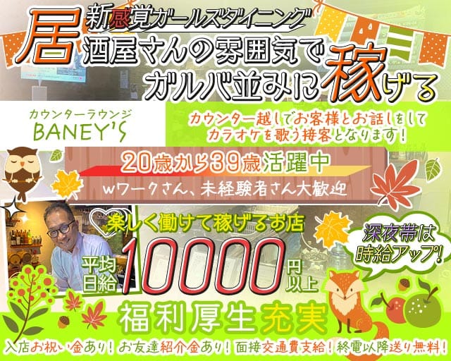 【調布駅】【朝・夜】BANEY'S（バーニーズ）のスナック体入