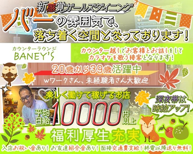 【調布駅】【朝・夜】BANEY'S（バーニーズ）のスナック体入