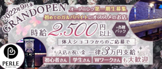 PERLE(ペルル)【公式求人・体入情報】(中洲ガールズバー)の求人・体験入店情報
