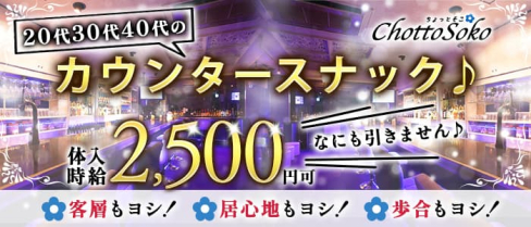 【武蔵新城】カウンターバーちょっとそこ【公式求人・体入情報】(溝の口スナック)の求人・体験入店情報