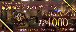 【東岡崎駅】New Lounge Schwarz(シュバルツ)【公式求人・体入情報】(岡崎ガールズバー)の求人・体験入店情報
