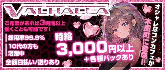 VALHALLA（ヴァルハラ） 木屋町ガールズバー 未経験募集バナー