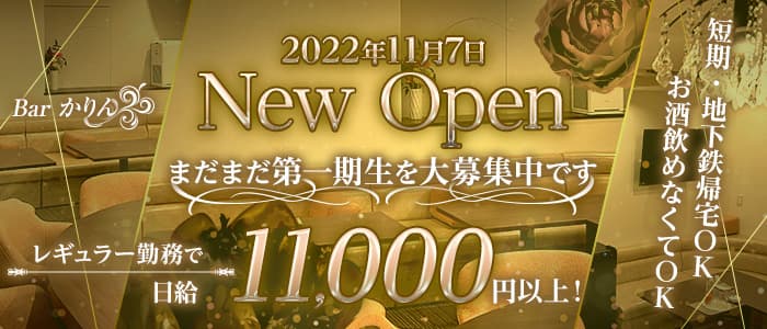 Bar かりん【公式求人・体入情報】 すすきのスナック バナー