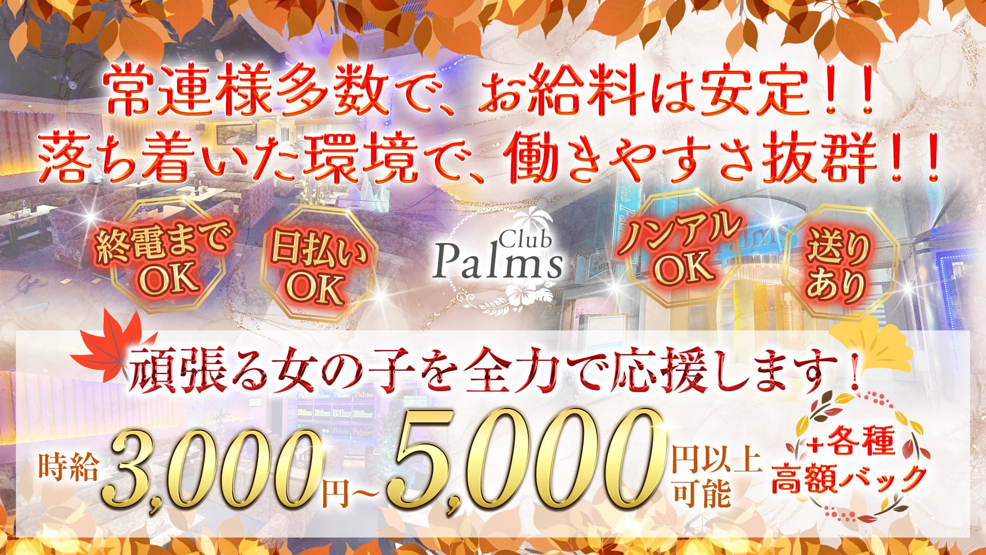 【平塚】Club Palms（パームス）【公式求人・体入情報】 平塚キャバクラ TOP画像