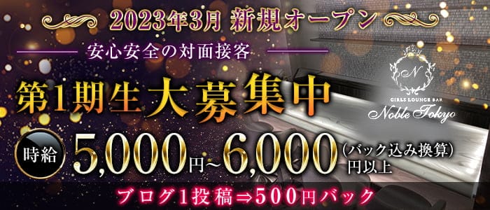 NOBLE TOKYO（ノーブルトーキョー）のガールズバー体入