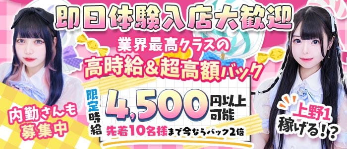 【朝・昼・夜】Cafe＆Bar Lapin（ラパン）(上野ガールズバー)の求人・体験入店情報
