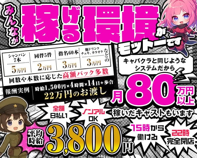 昼・夜アニカラ★アーミーズ(秋葉原ガールズバー)の求人・体験入店情報