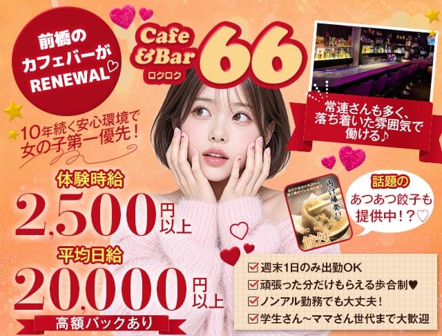 Cafe&Bar 66（ロクロク）のガールズバー体入