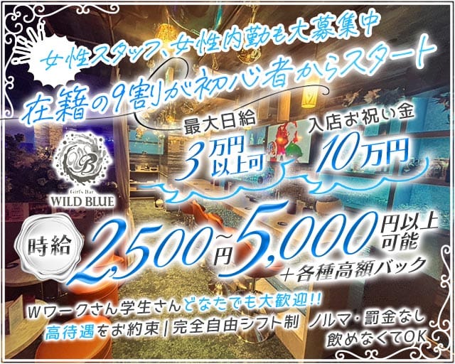 【清瀬駅】Girl's Bar WILD BLUE（ワイルドブルー）のガールズバー体入