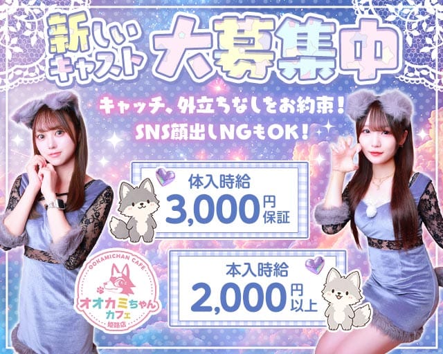 オオカミちゃんカフェ 姫路店のガールズバー体入