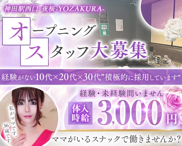 【ＪＲ神田駅西口】夜桜-YOZAKURA-のスナック体入
