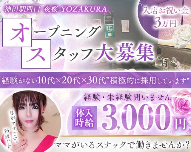 【JR神田駅西口】夜桜-YOZAKURA-のスナック体入
