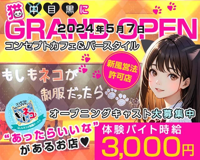 【東急東横・日比谷線中目黒駅】コンセプトバー もしもネコが制服だったらのガールズバー体入