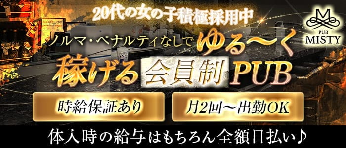 【小田急相模原】会員制 PUB MISTY（ミスティー）(相模大野スナック)の求人・体験入店情報