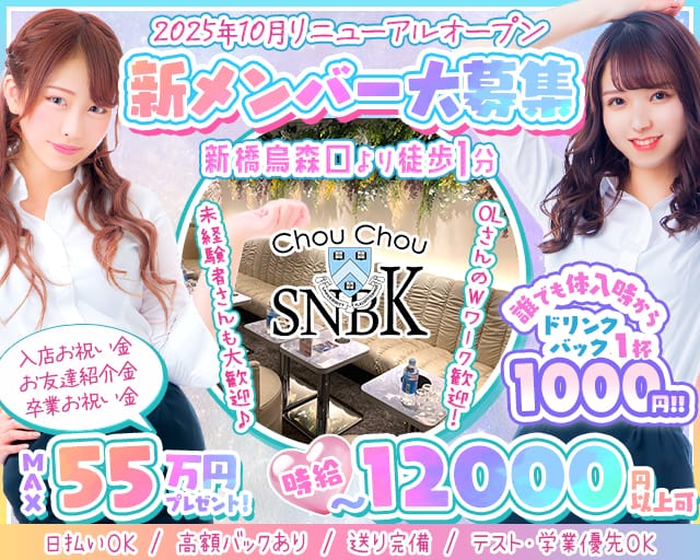 【新橋烏森口】ChouChou新橋烏森口店(シュシュカラスモリ)のキャバクラ体入