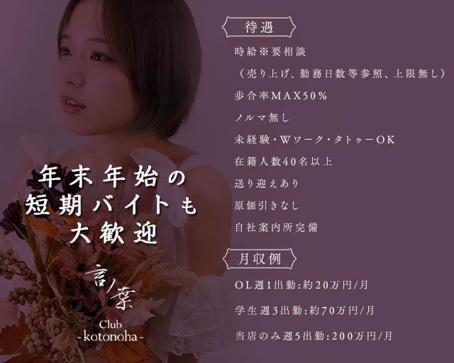 Club 言ノ葉（ことのは）のラウンジ体入