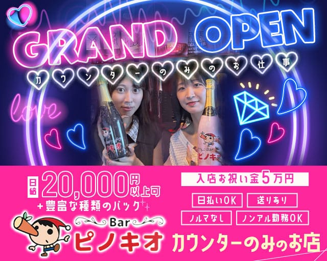 Bar ピノキオ(三宮ガールズバー)の求人・体験入店情報