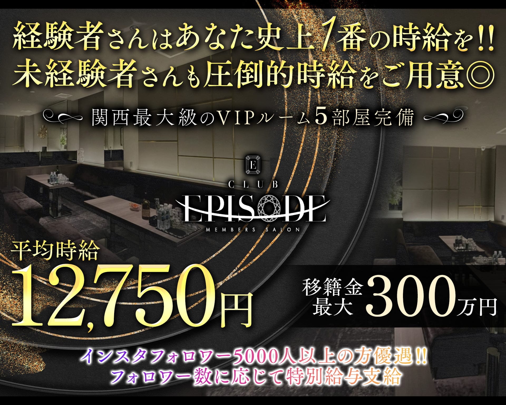 【北新地】Club EPISODE（エピソード） TOP画像①