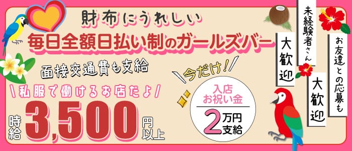 【上野】ガールズバーハワイ(上野ガールズバー)の求人・体験入店情報