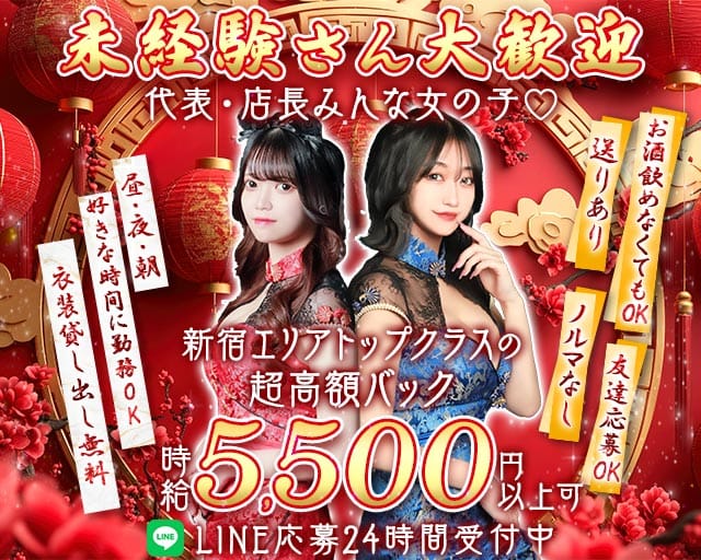 【昼・夜・朝】Girl's Bar ピタラビ(歌舞伎町ガールズバー)の求人・体験入店情報