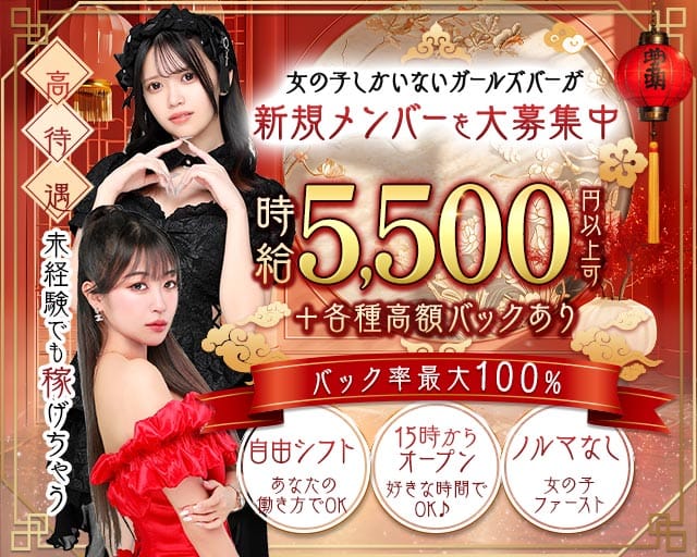 【昼・夜・朝】Girl's bar ピタラビ(歌舞伎町ガールズバー)の求人・体験入店情報