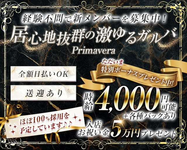 【北浦和】Primavera（プリマヴェーラ）のガールズバー体入