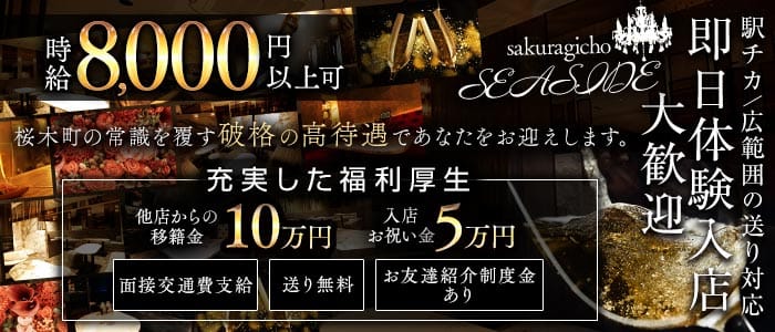 桜木町SEASIDE（シーサイド） 桜木町キャバクラ 即日体入募集バナー