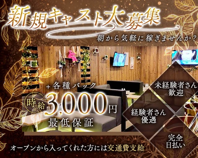 LOUNGE 3² TwoThree（ツースリー）の昼キャバ・朝キャバ体入