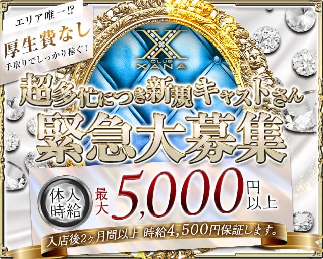 【甲府】Xana（シャナ）(中央キャバクラ)の求人・体験入店情報
