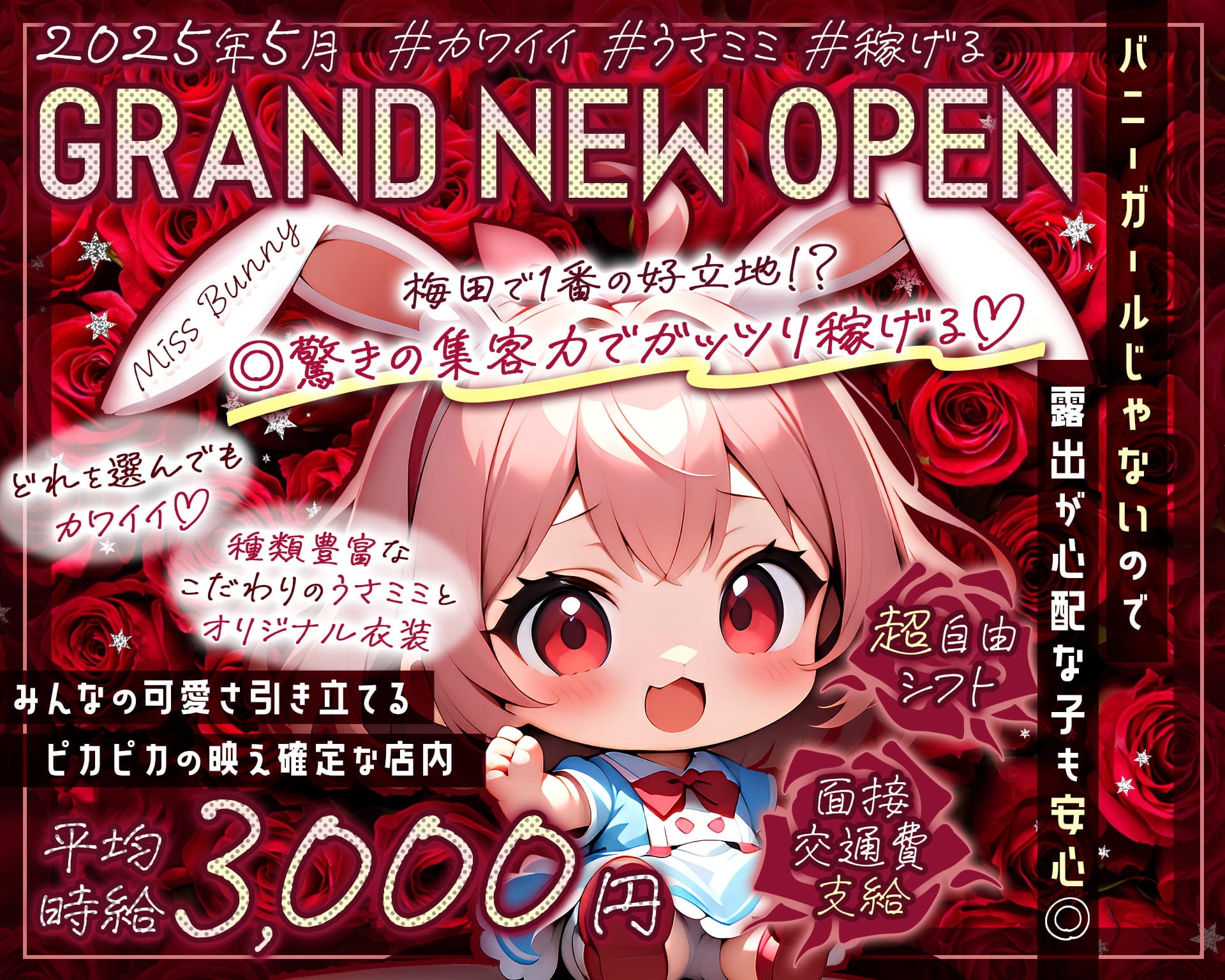 コンカフェ MissBunny（ミスバニー） 梅田ガールズバー TOP画像