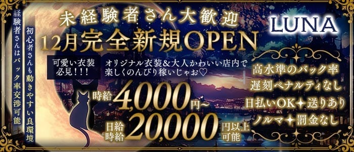 LUNA（ルナ） 歌舞伎町ラウンジ 未経験募集バナー