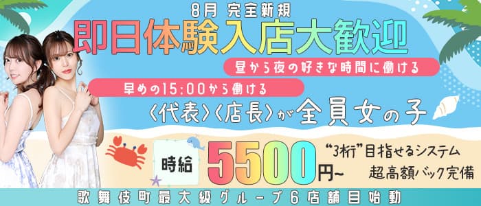 昼・夜ガールズバーパイン(歌舞伎町ガールズバー)の求人・体験入店情報