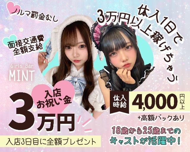 Girls Bar MINT（ミント）のガールズバー体入