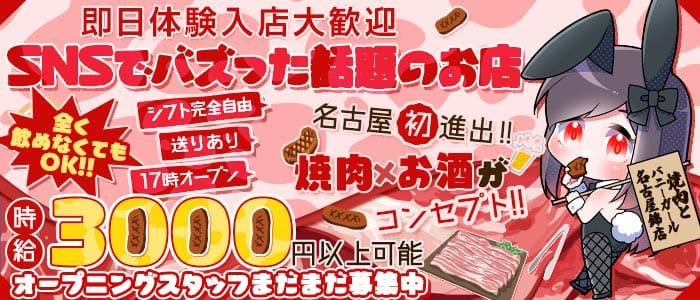 焼肉とバニーガール名古屋錦店(錦ガールズバー)の求人・体験入店情報