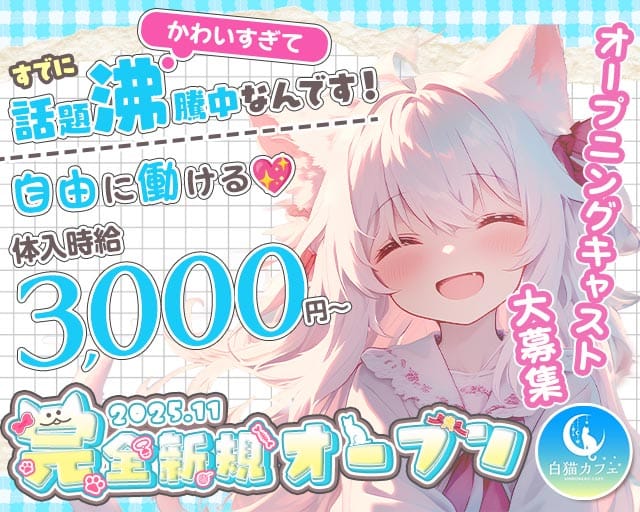 白猫カフェ（シロネコカフェ）のガールズバー体入
