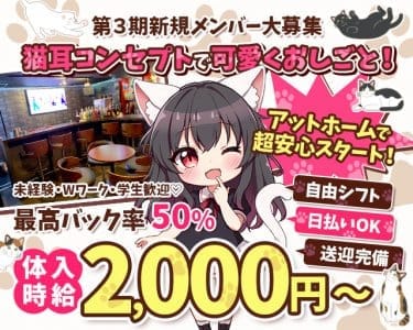 Concept Girls BAR Mew（ミュー） 岡山ガールズバー 即日体入募集バナー