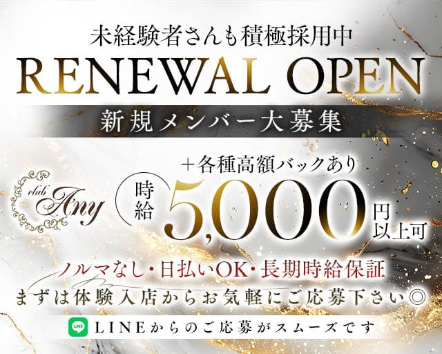 Any（エニー）のキャバクラ体入