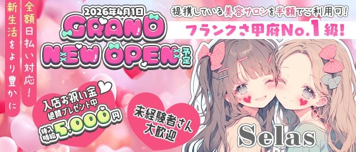 【甲府】Selas（セラス）(中央キャバクラ)の求人・体験入店情報