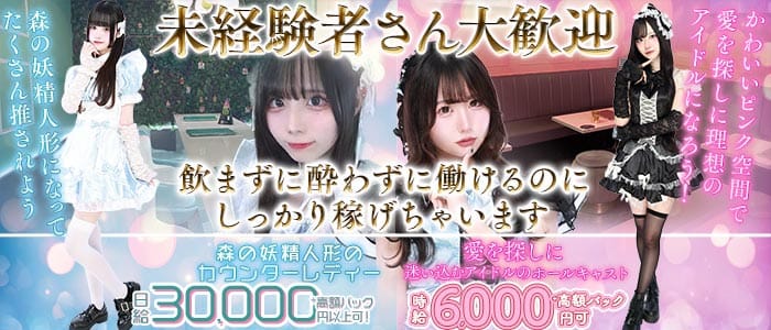 愛迷十字架・ときめき0せんちめーとる 池袋ガールズバー 未経験募集バナー