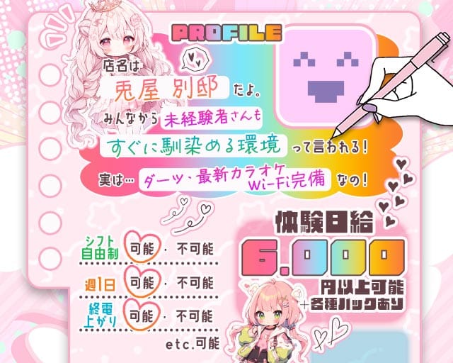 兎屋　別邸（ウサギヤ ベッテイ）のガールズバー体入