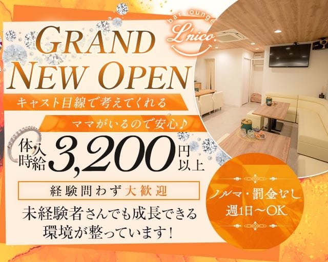 bar lounge L'nico（ル'ニコ）のラウンジ体入