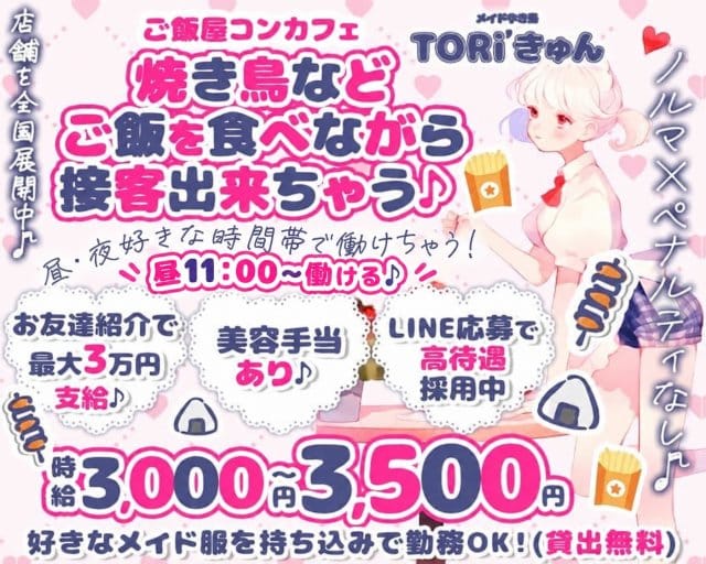 昼・夜Toriきゅんのガールズバー体入