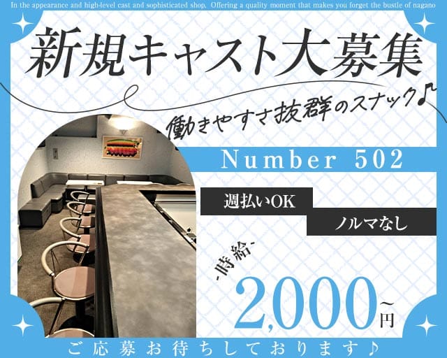 Number 502のスナック体入