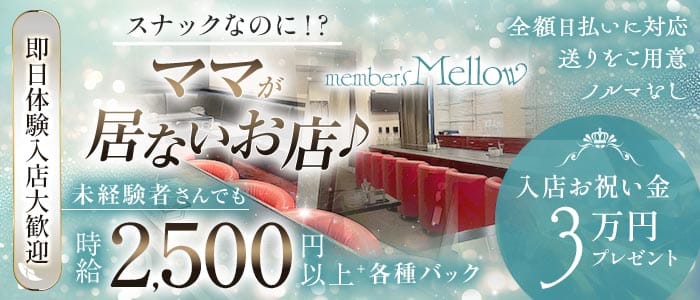 member's Mellow（メロウ） 姫路スナック 即日体入募集バナー