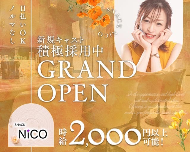 【すすきの】SNACK NiCO（ニコ）(すすきのスナック)の求人・体験入店情報