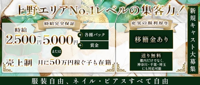 【湯島】M&rsquo;s grace（エムズグレース）(上野スナック)の求人・体験入店情報