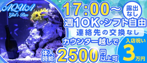 AQUA Girl's Bar鶴見店(アクアガールズバー)【公式求人情報】(川崎ガールズバー)の求人・バイト・体験入店情報
